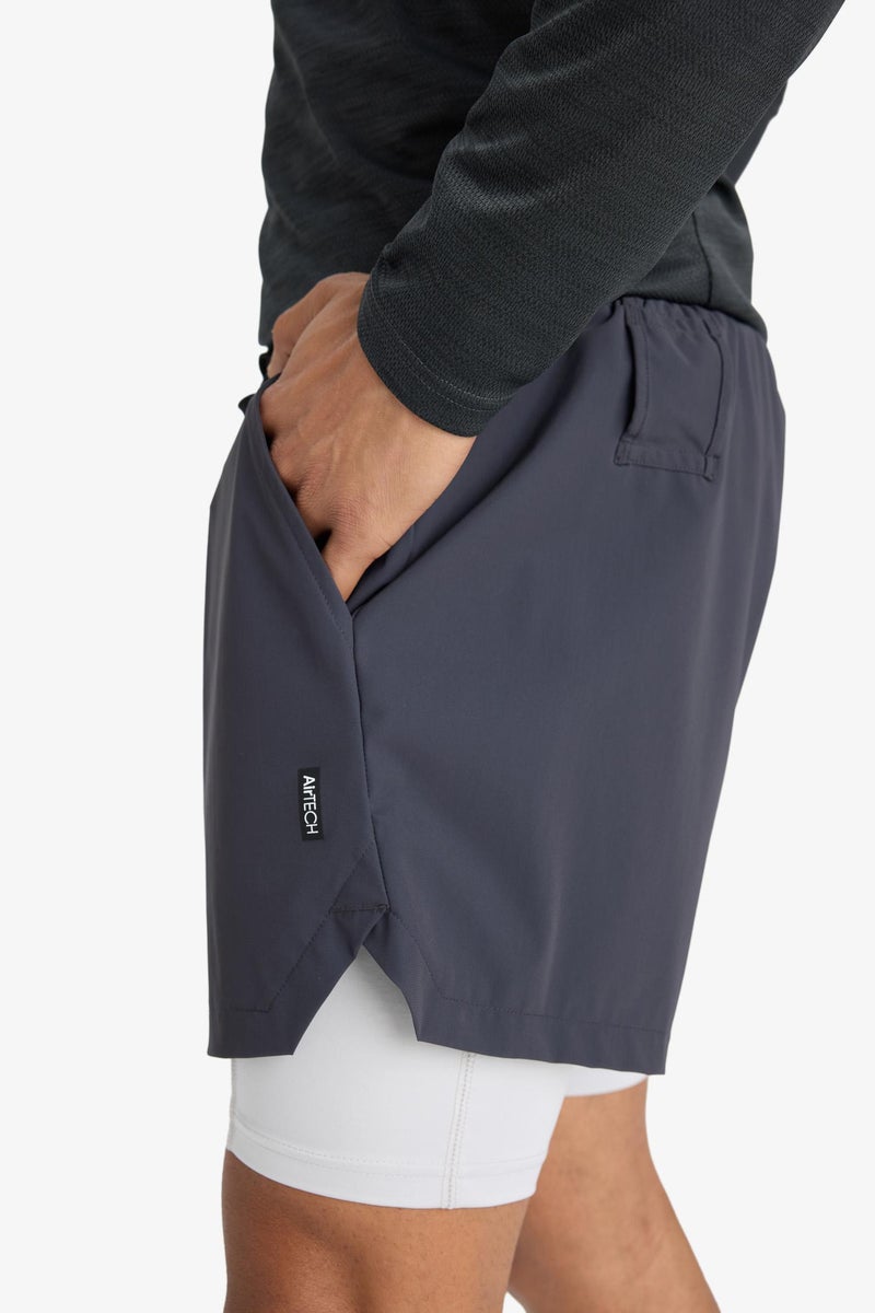 DeFacto Grey Man DeFactoFit Slim Fit Sports Crop Shorts Casual - Image 5
